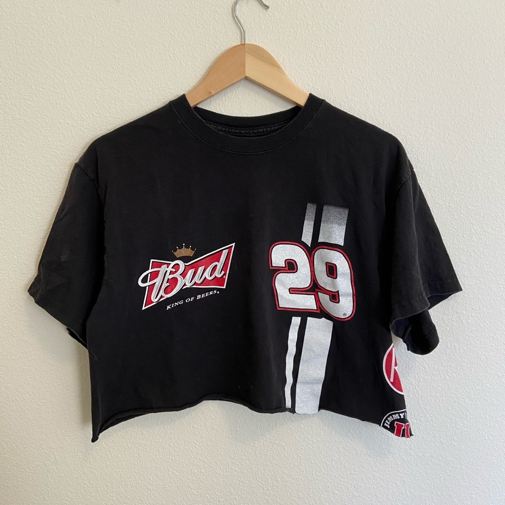 Vintage nascar/budweiser cropped tee